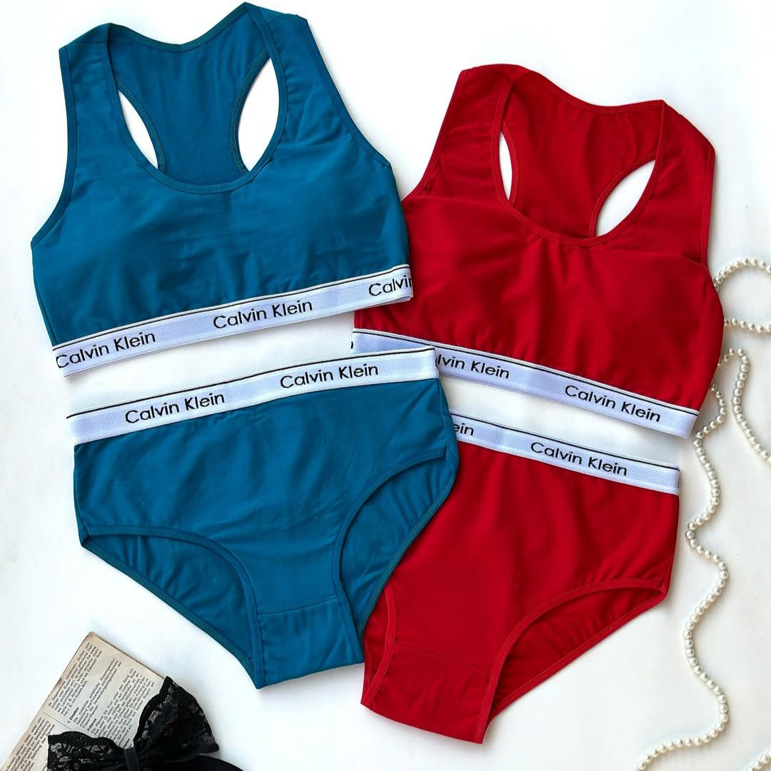 ست نیم تنه و شورت نخی زنانه مدل کلوین