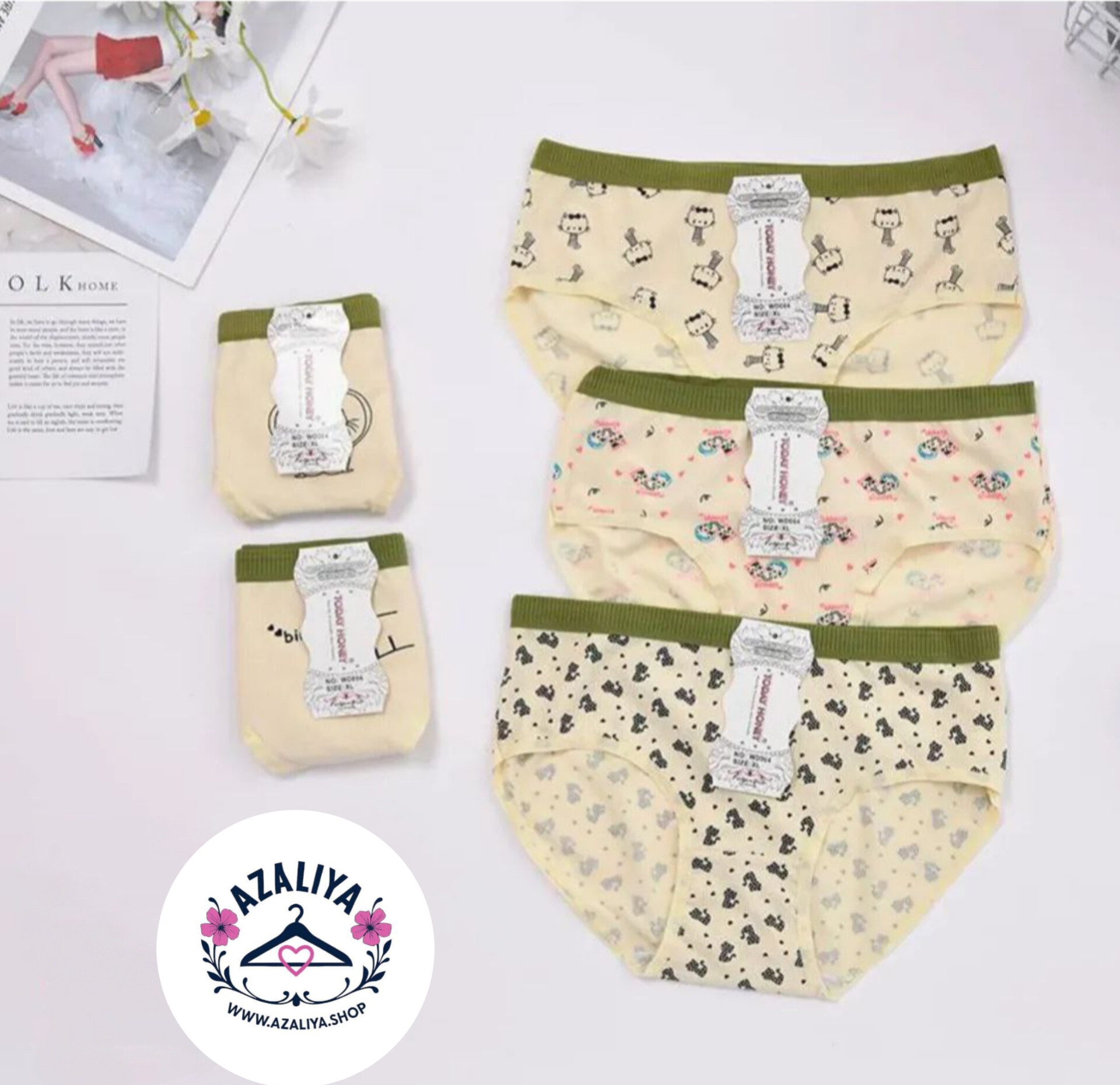 بسته ۵ عددی شورت عروسکی گربه